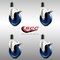 Service Caster 5 Inch 316SS Solid Poly Swivel 1-5/8 Inch Expanding Stem Caster Set Lock Brake SCC-SS316TTLEX20S514-SPUS-158-4 - alternate 3